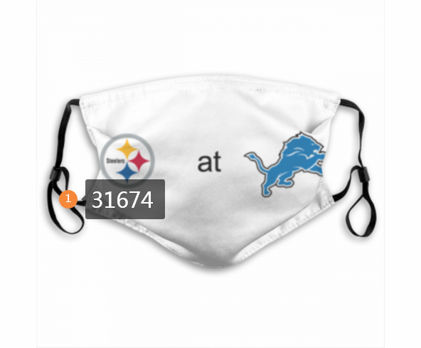 2020 NFL Pittsburgh Steelers 26045 Dust mask with filter->nfl dust mask->Sports Accessory